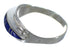 Sterling Silver Southwest Lapis Inlay Ring Size 8 EX45033